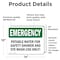 Signmission Potable Water For Safety Shower And Eye, 14 in W x Rectangle, Vinyl Decal OS-2PACK-EM-D-1014-L-10407 - alternate 4
